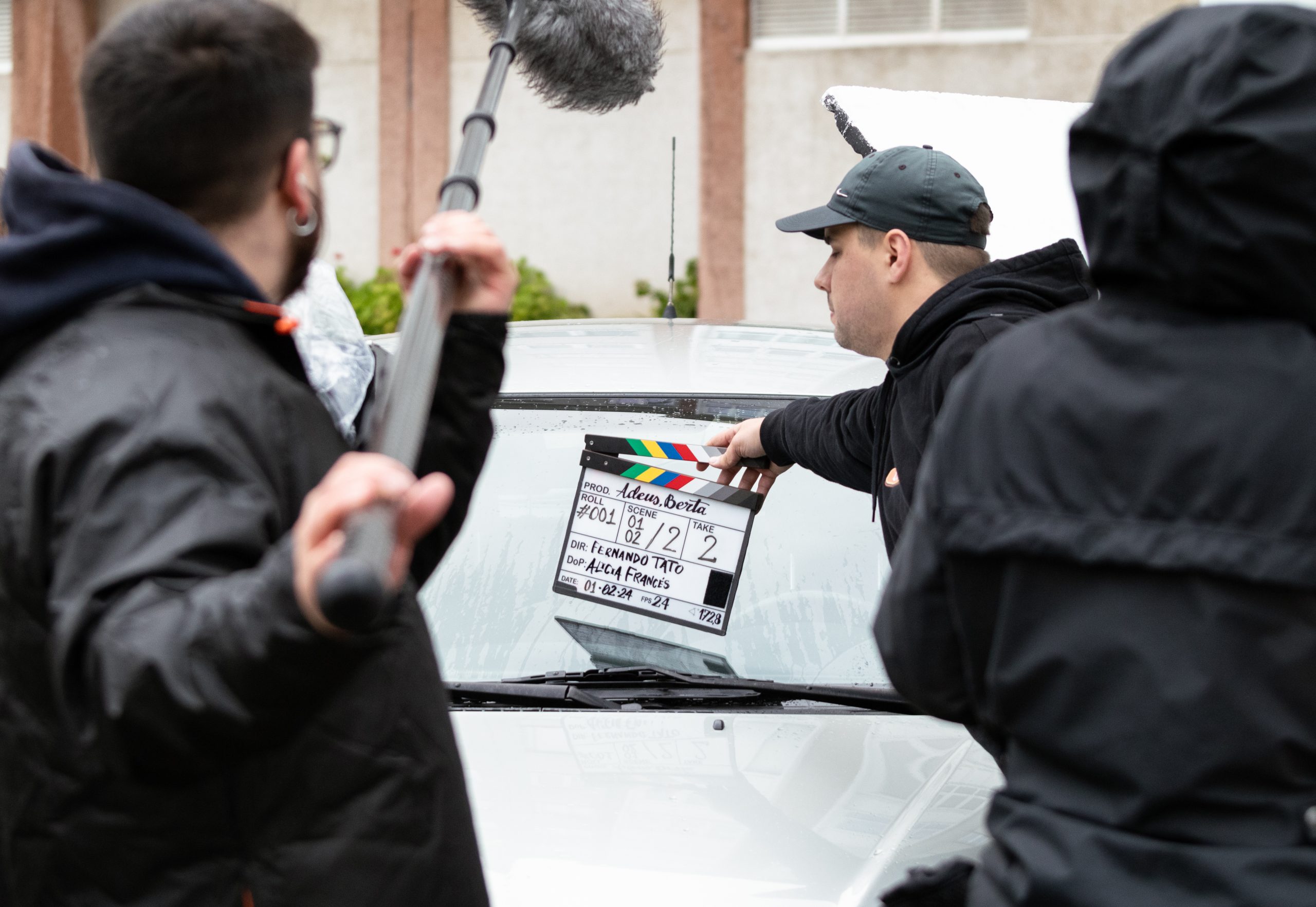Equipo de producción durante el rodaje de Kraken Media del cortometraje Adeus Berta
